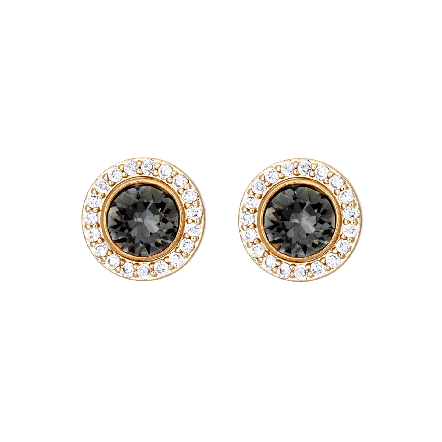 Convertible 2-in-1 Swarovski Stud Earrings – Sparkling CZ Halo, Classic & Versatile Look by callura