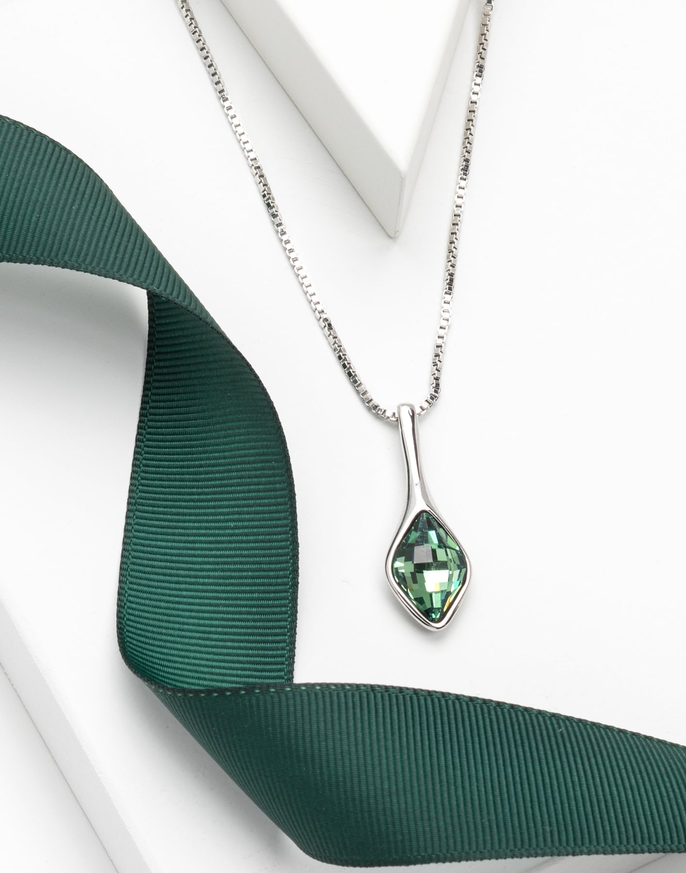 Tulip Marquis Crystal Pendant Necklace