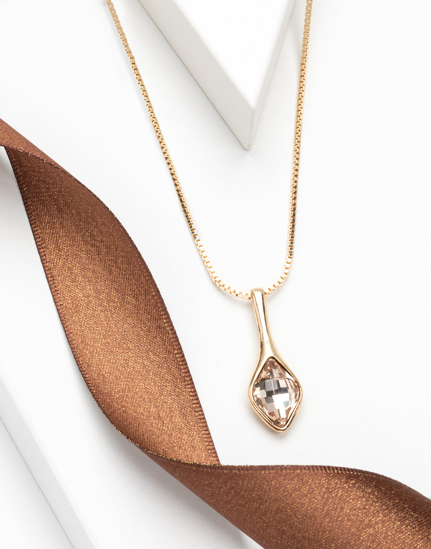 Tulip Marquis Crystal Pendant Necklace