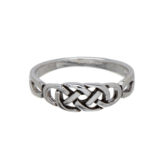 Sterling Silver Celtic Interwoven Infinity Ring