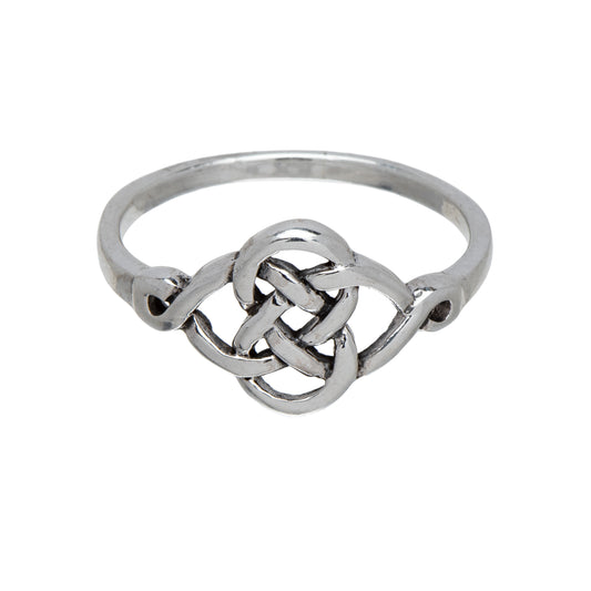 Sterling Silver Celtic Vertical Infinity Ring