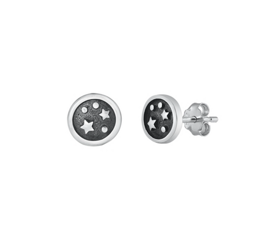 Sterling Silver Galaxy Stud Earrings