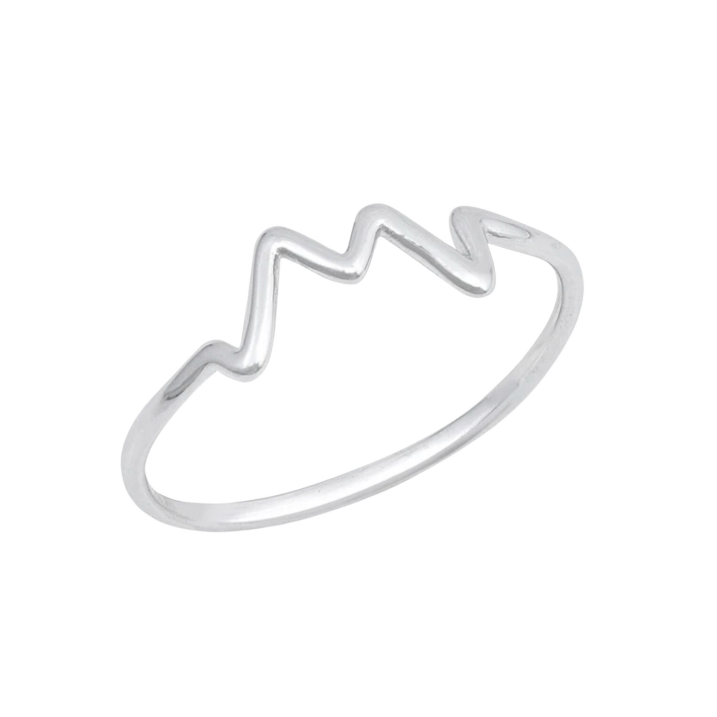 Sterling Silver Heartbeat Ring