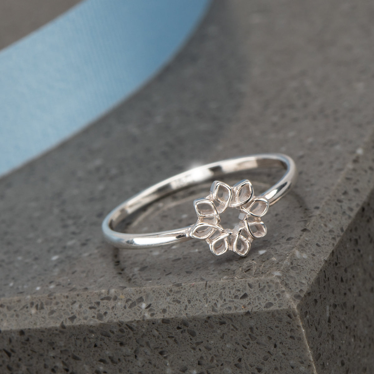 Sterling Silver Infinite Open Flower Ring