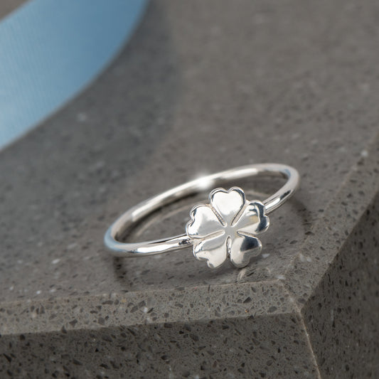 Sterling Silver Hibiscus Flower Ring