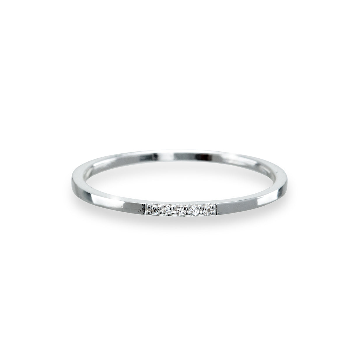 Cubic Zirconia & Sterling Silver Pavé Ring