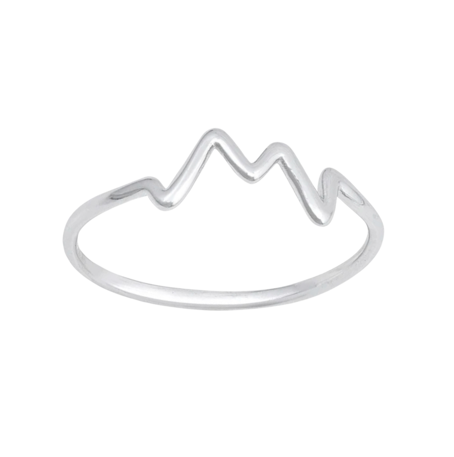 Sterling Silver Heartbeat Ring