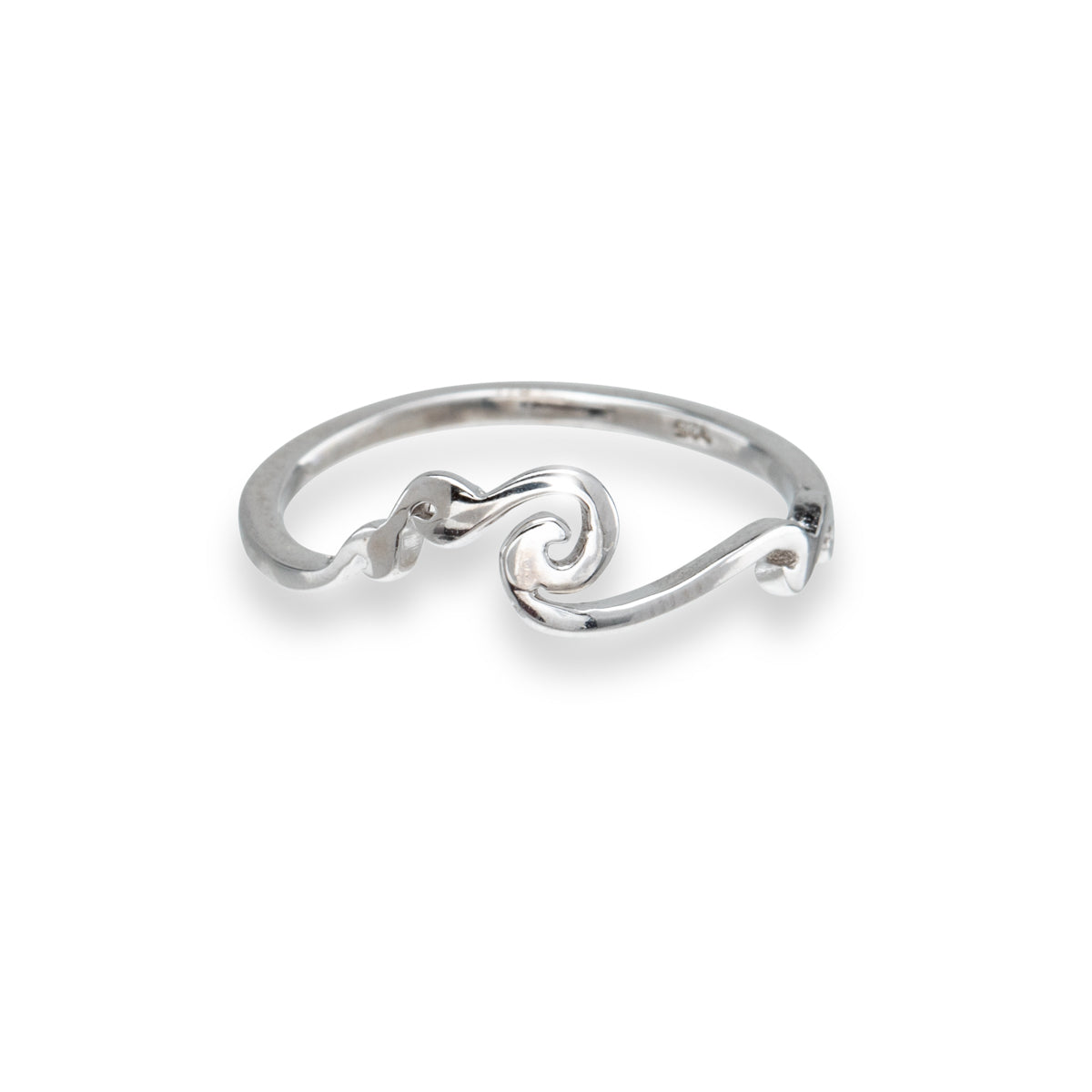 Sterling Silver Ocean Wave Ring