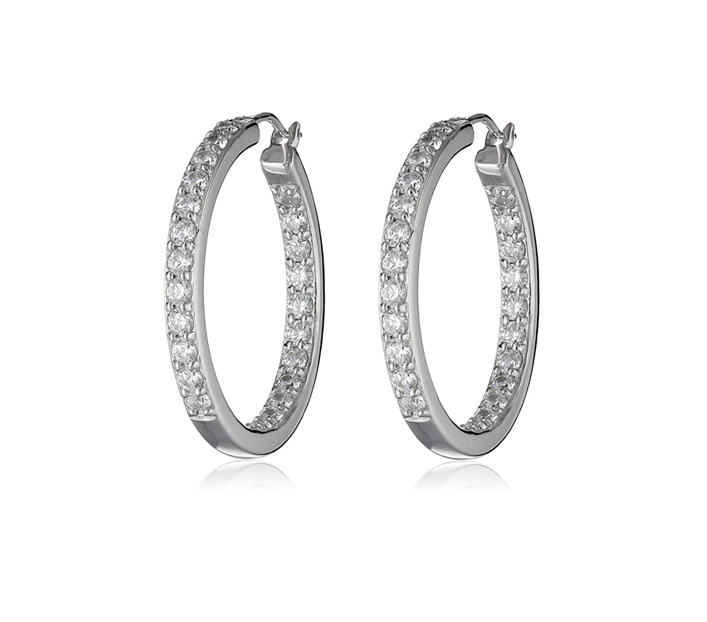 Dual Sided Crystal Hoop Earrings