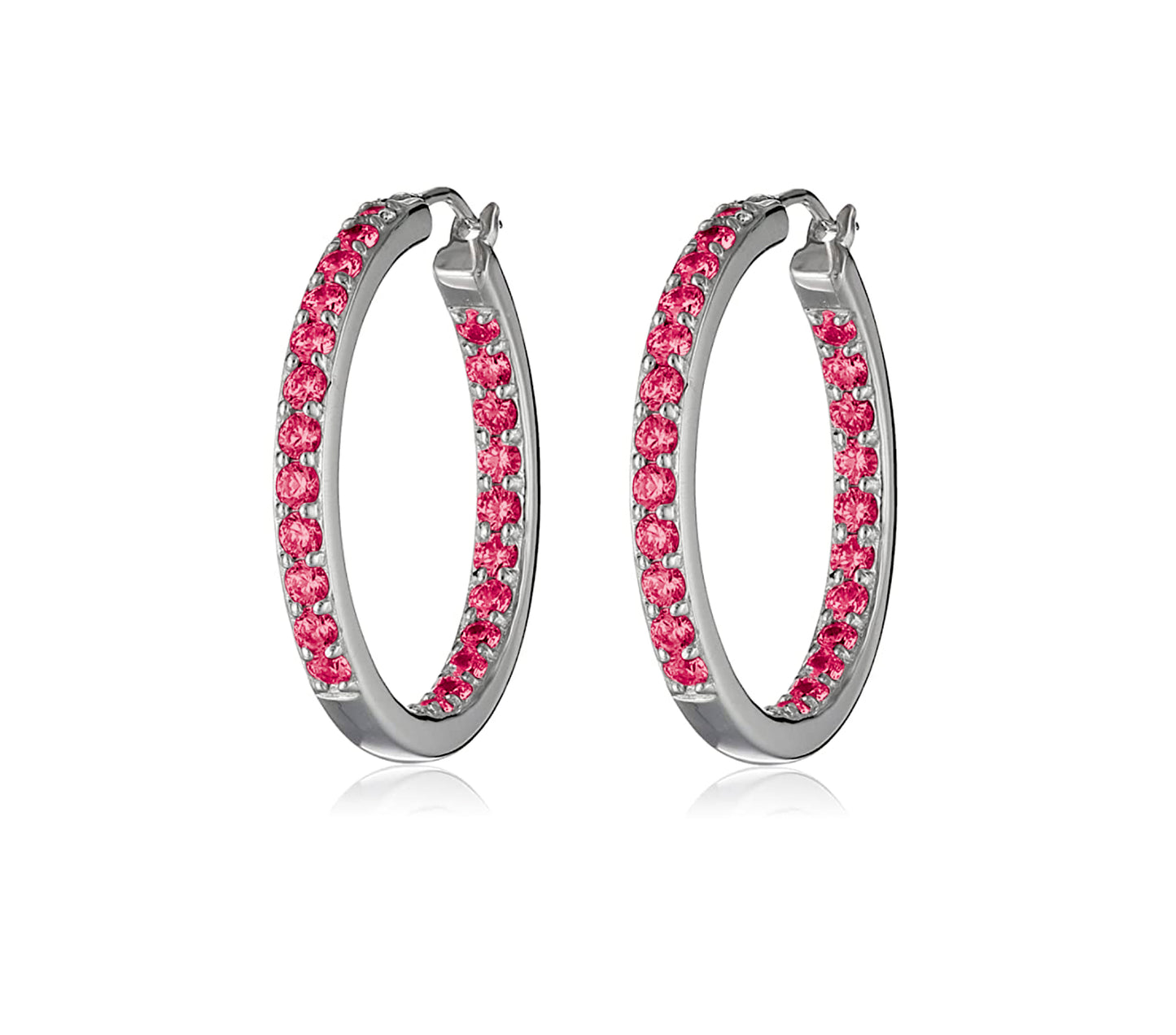 Dual Sided Crystal Hoop Earrings