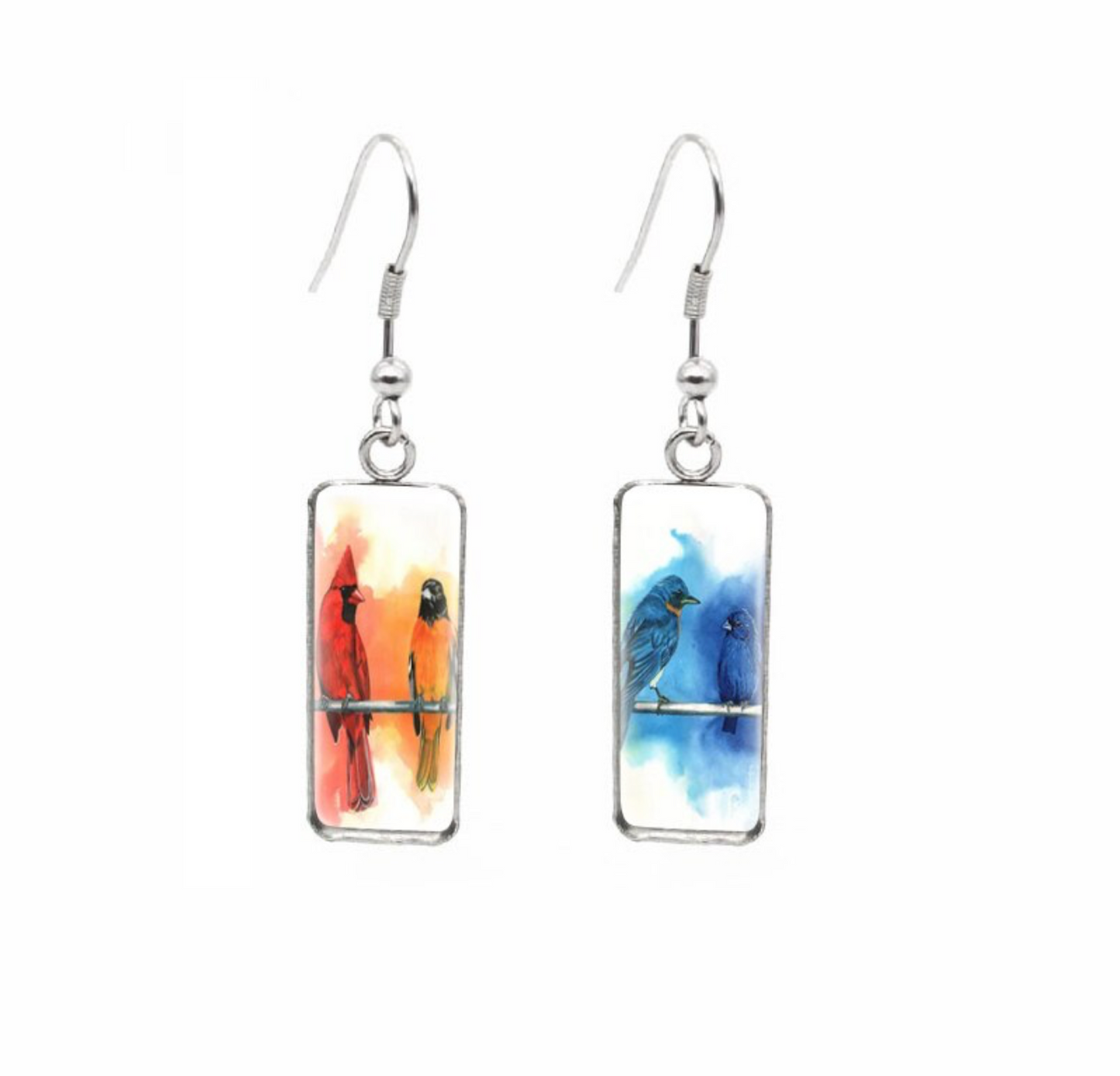 Animal Motif Rectangular Drop Earrings