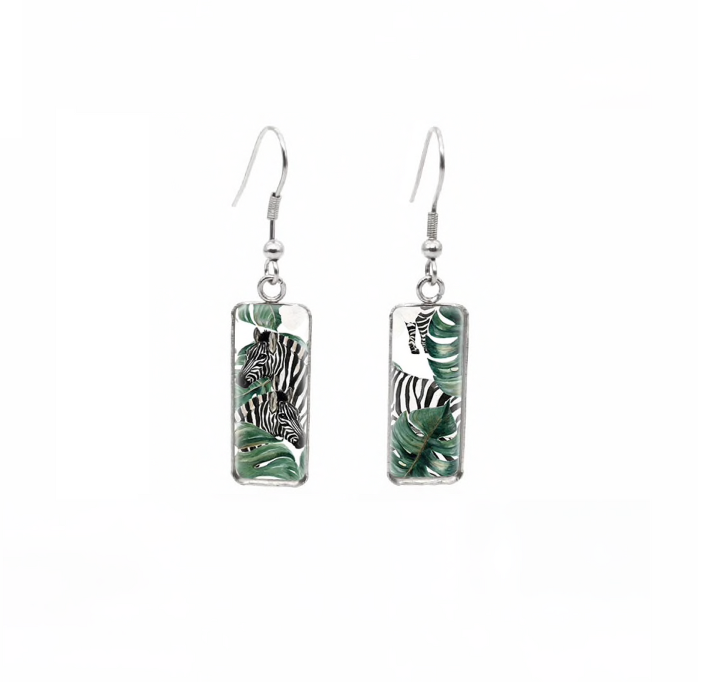 Animal Motif Rectangular Drop Earrings