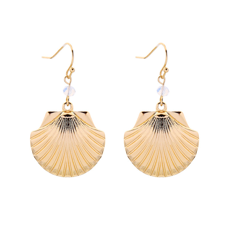 Goldtone Shell Drop Earrings