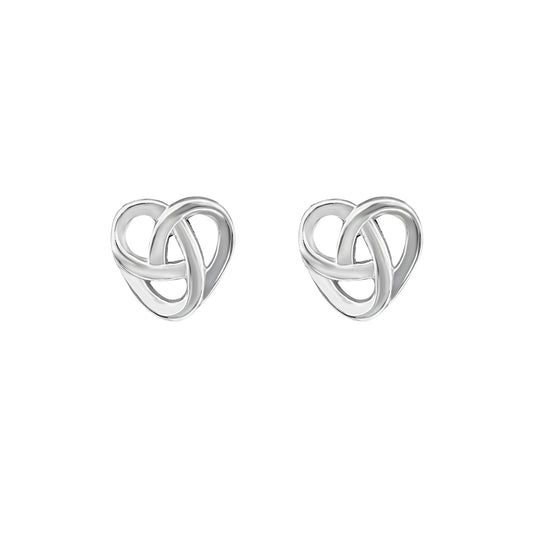 Sterling Silver Dainty Knotted Stud Earrings