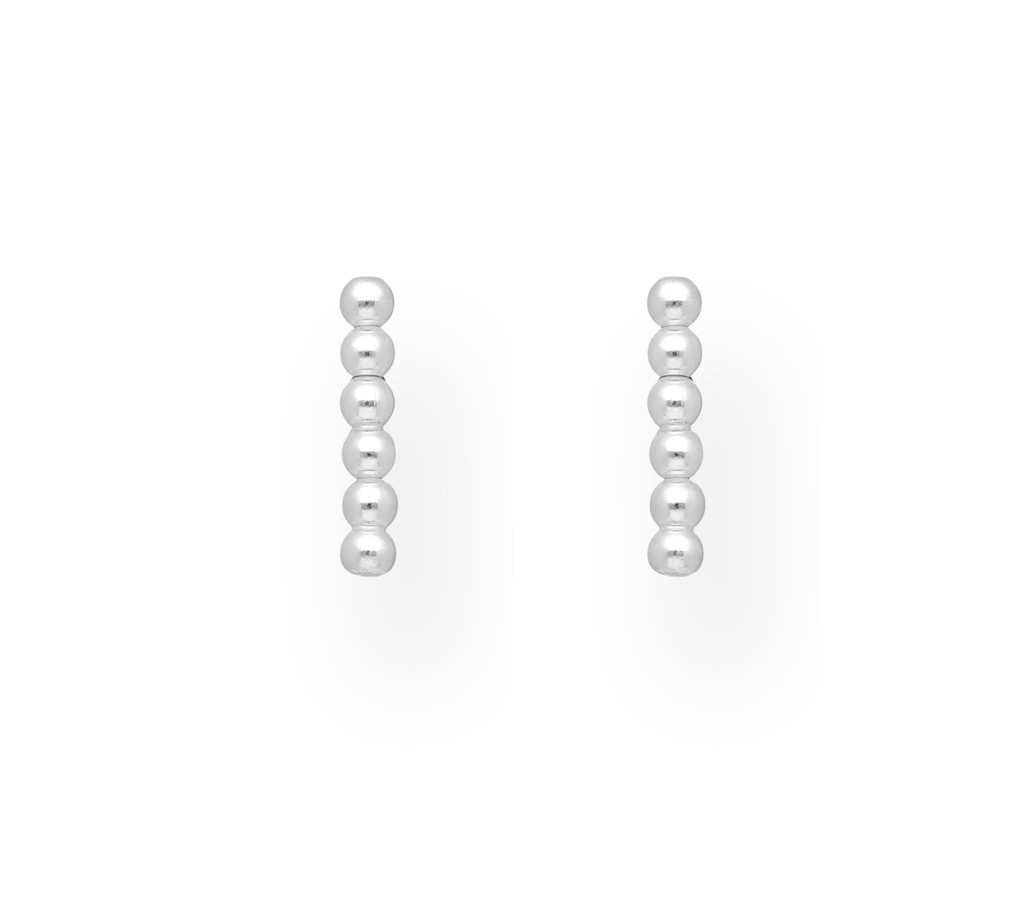 Sterling Silver Ball Bar Stud Earrings