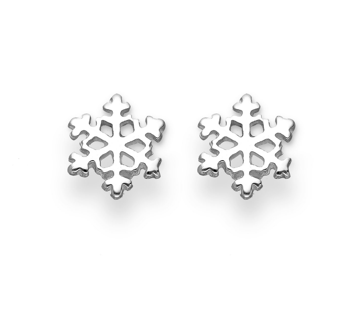 Sterling Silver Snowflake Stud Earring