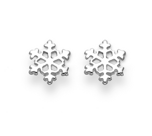 Sterling Silver Snowflake Stud Earring