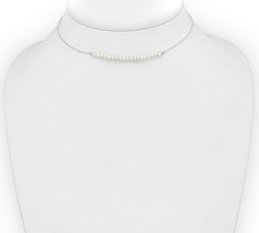 Sterling Silver Freshwater Pearl Choker Necklace