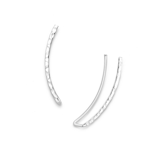 Sterling Silver Hammered Ear Climbers