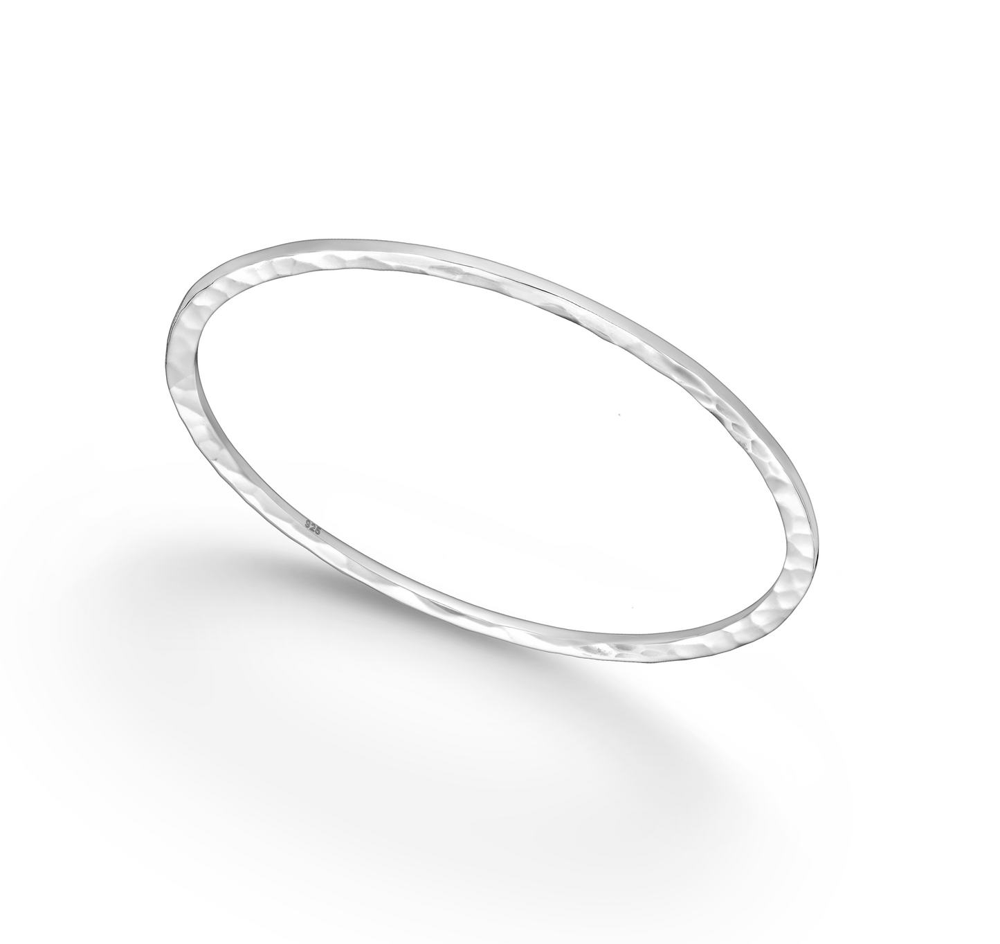 Sterling Silver Hammered Bangle