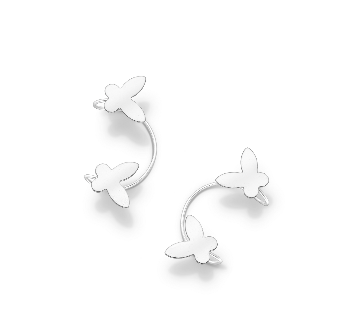 Sterling Silver Butterfly Ear Cuffs