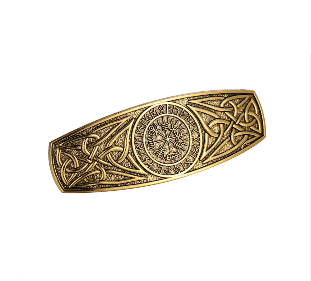 Goldtone Celtic Viking Hair Barrette