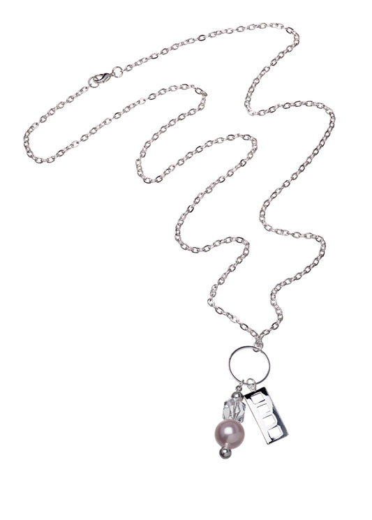 Swarovski Pearl and Crystal Charm Necklace