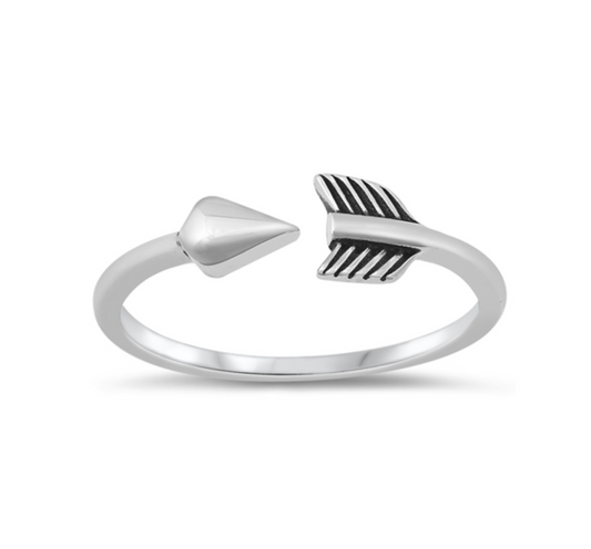 Sterling Silver Arrow Open Ring