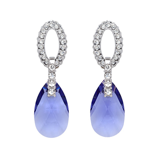 Tanzanite Swarovski Drop Earring