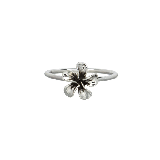 Sterling Silver Plumeria Flower Ring