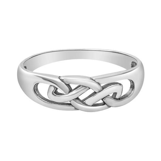 Sterling Silver Woven Celtic Band Ring