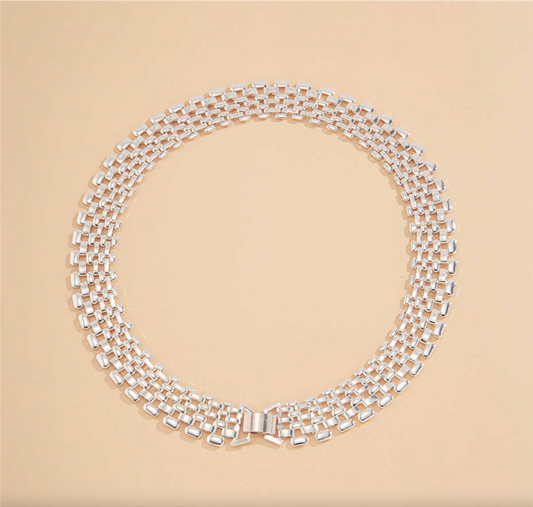 Silvertone Collar Necklace
