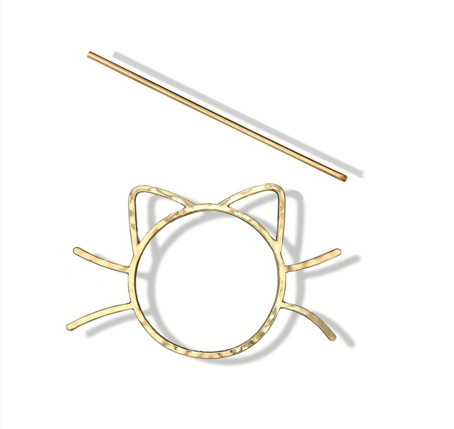 Goldtone Cat Hair Pin