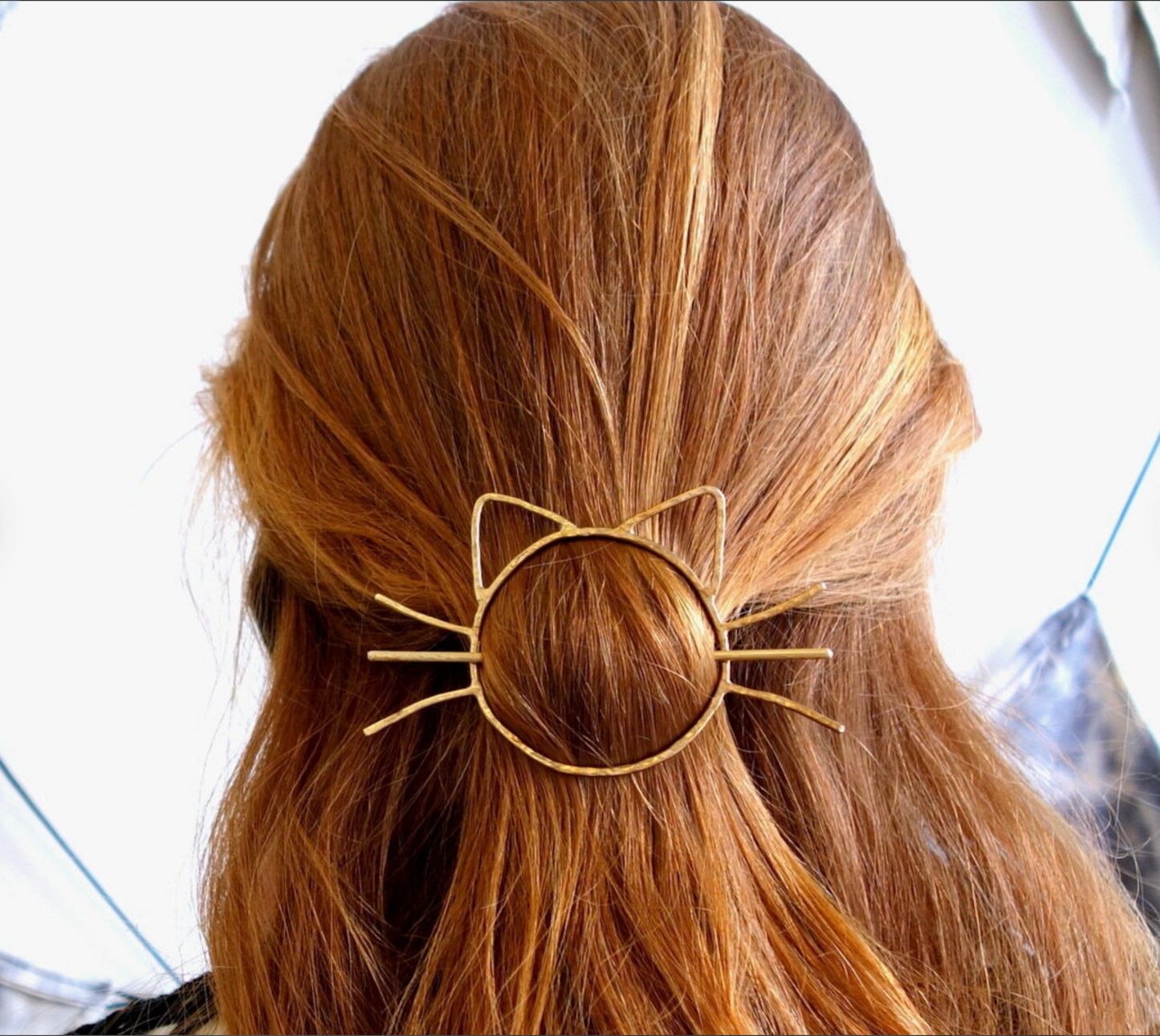 Goldtone Cat Hair Pin