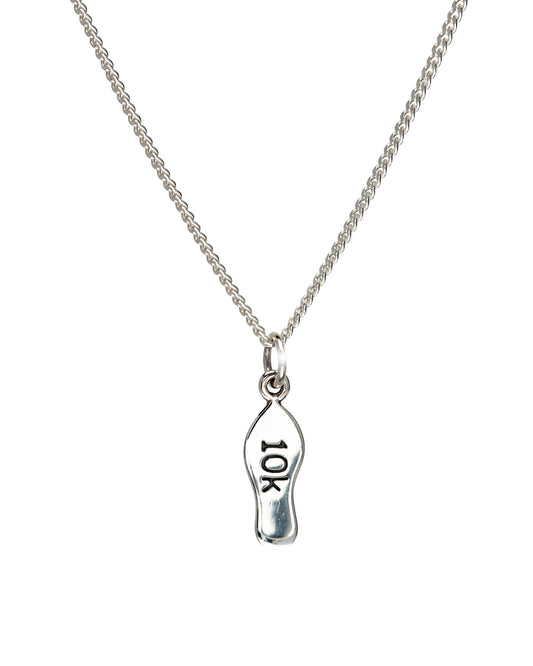 Sterling Silver Runner's 10K Pendant Necklace