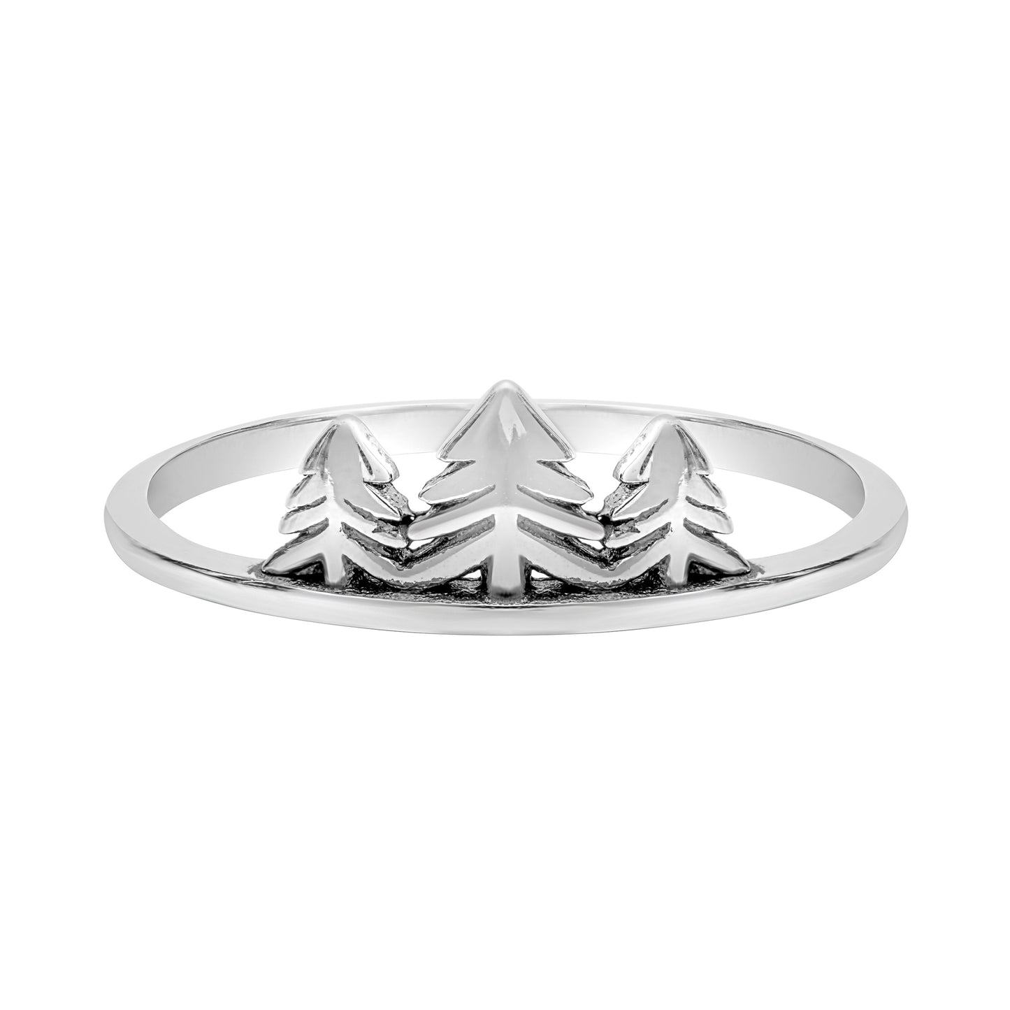 Sterling Silver Triple Tree Ring