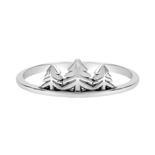 Sterling Silver Triple Tree Ring