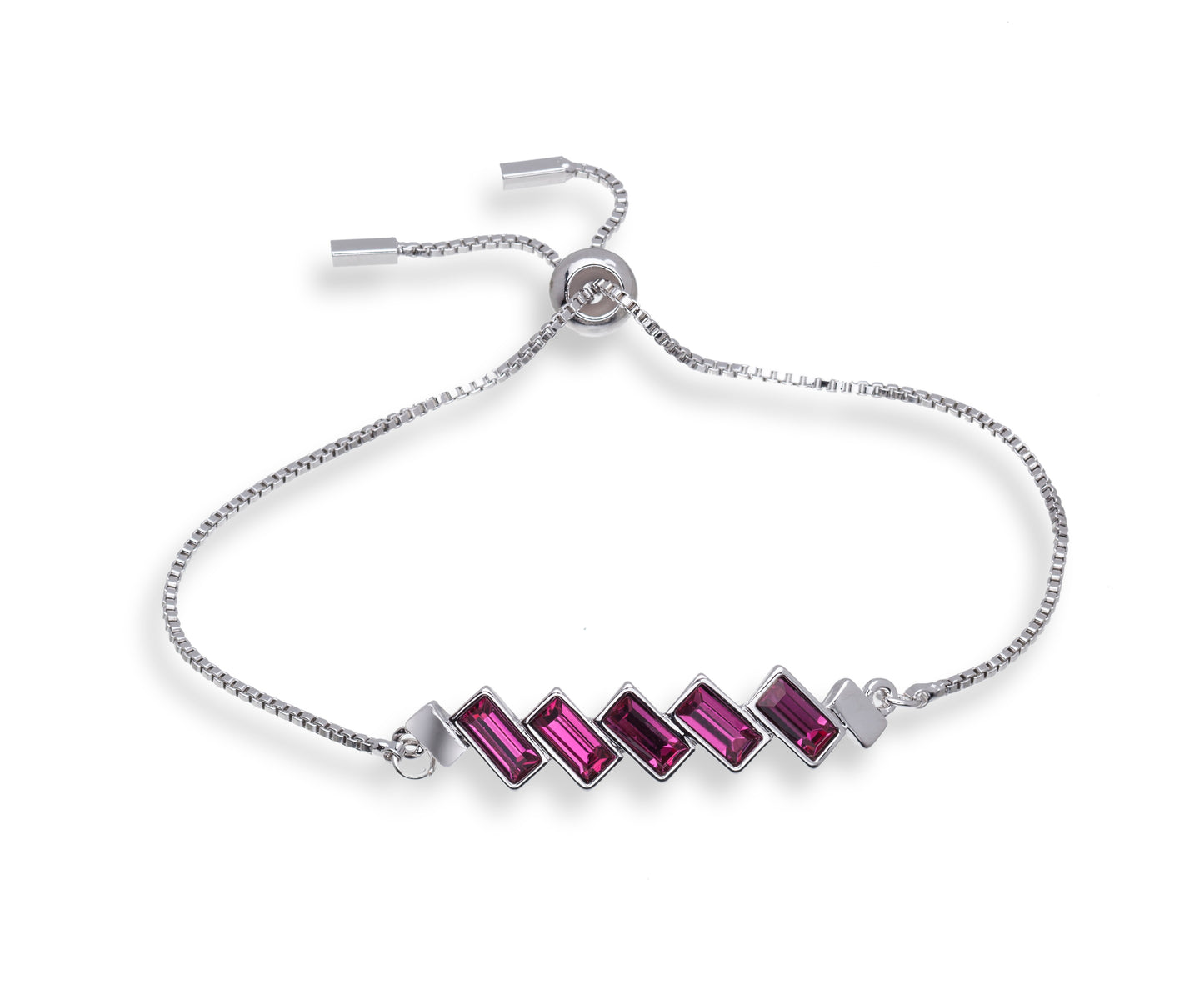 Baguette Crystal Adjustable Bracelet