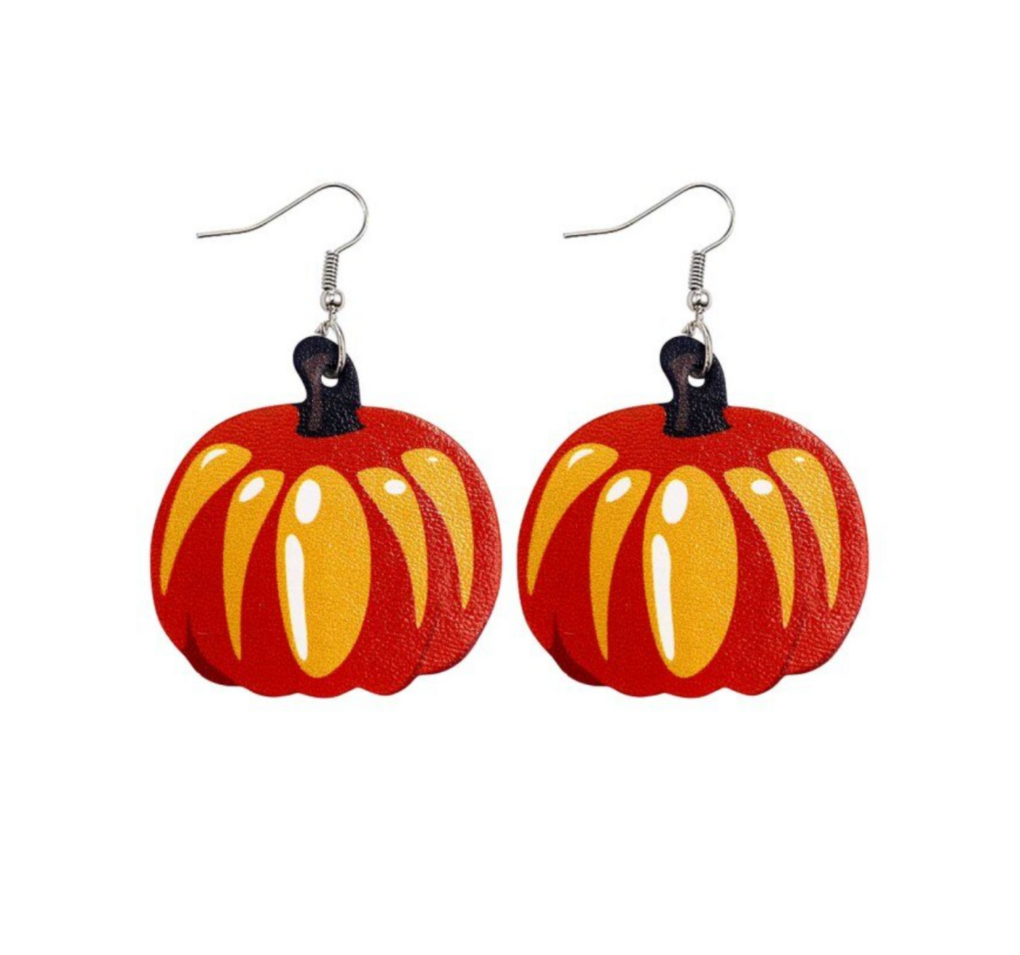 Orange Pumpkin Drop Earrings