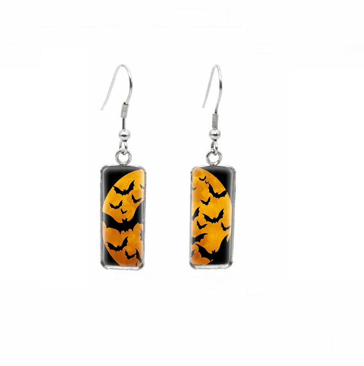 Halloween Themed Rectangular Drop Earrings