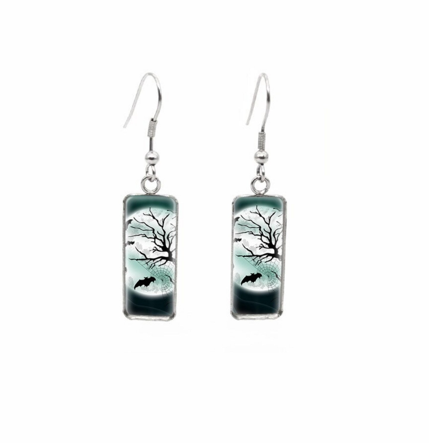 Halloween Themed Rectangular Drop Earrings