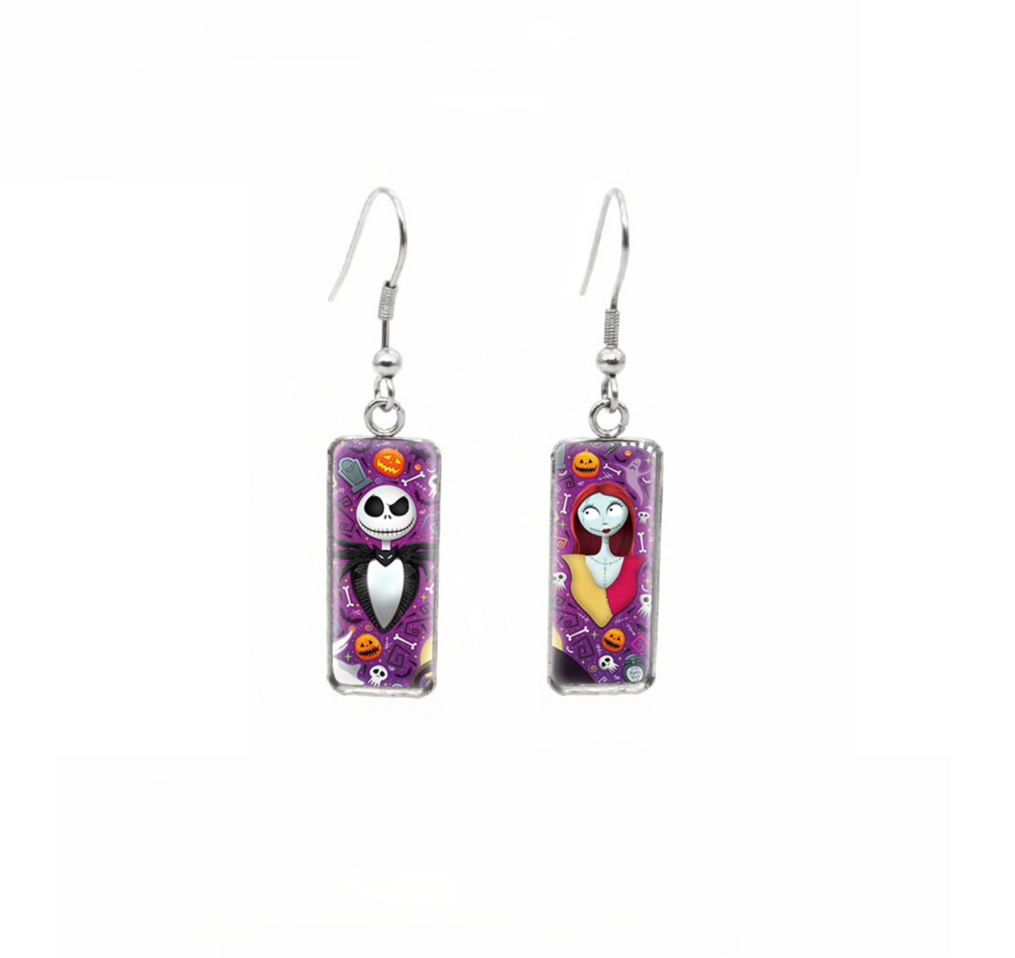 Halloween Themed Rectangular Drop Earrings