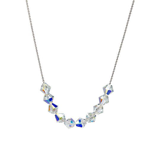 Crystal & Silvertone Multi-gem Necklace With Swarovski¾ Crystals