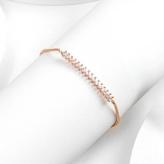 Rose Goldtone Cubic Zirconia Bracelet