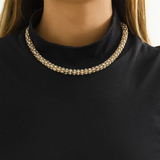 Goldtone & Clear Crystal Necklace And Bracelet Set
