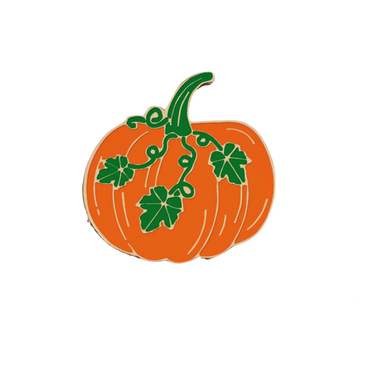 Orange Pumpkin Pin Brooch