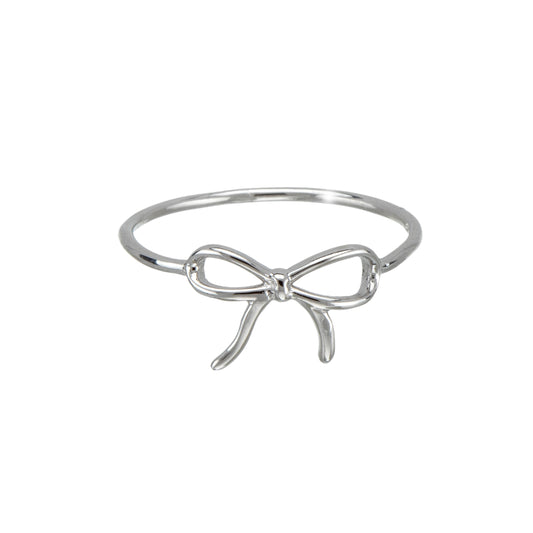 Sterling Silver Dainty Bow Ring