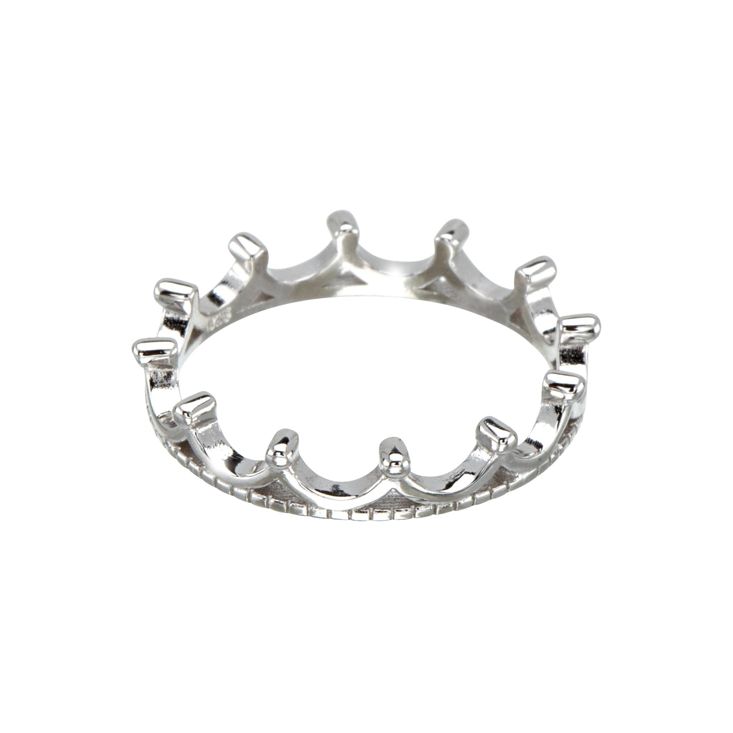 Sterling Silver Dainty Crown Ring