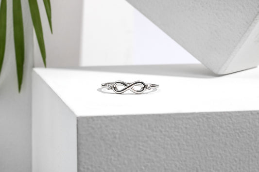 Cubic Zirconia & Sterling Silver Infinity Ring