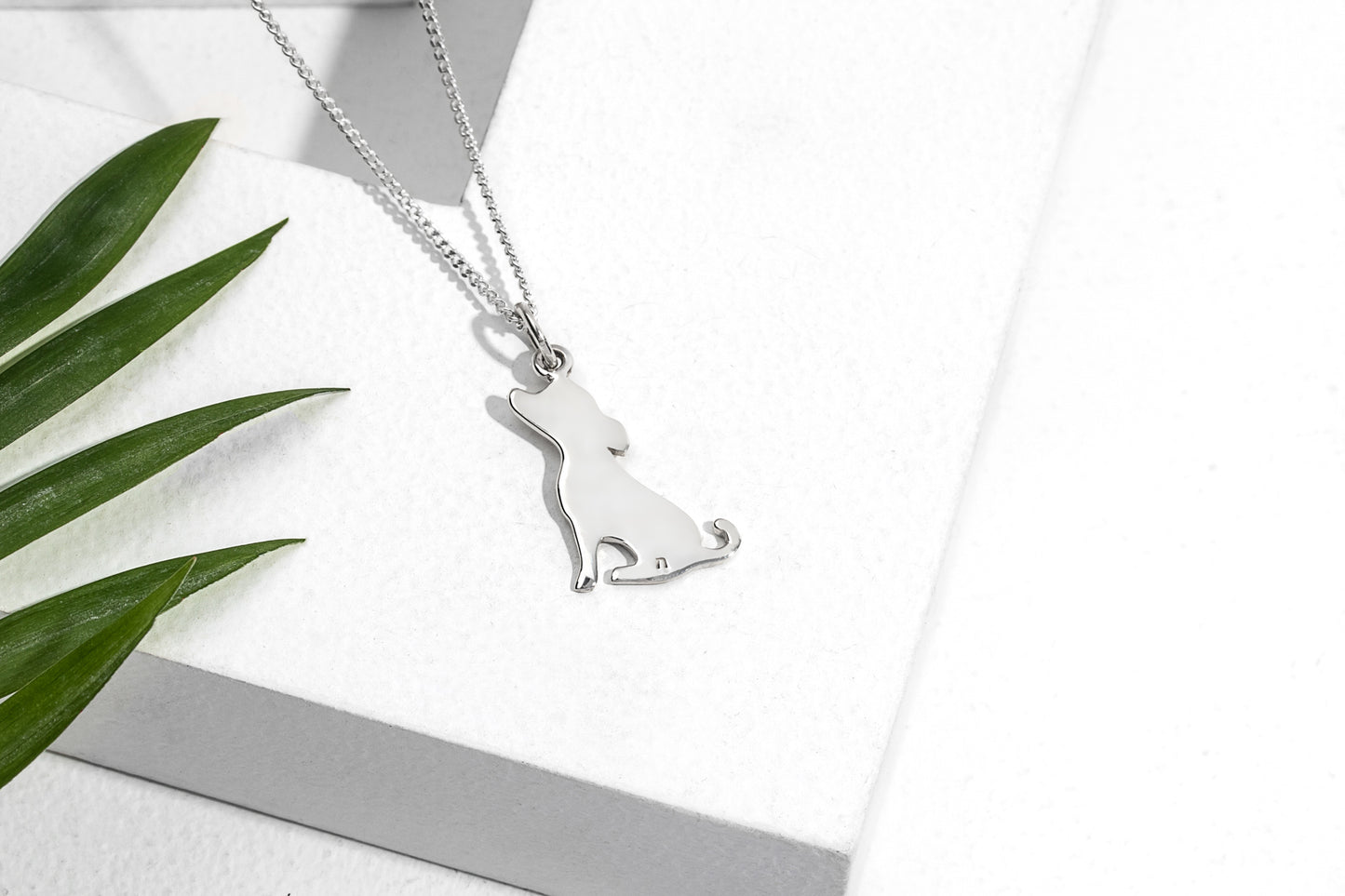 Sterling Silver Puppy Dog Pendant Necklace